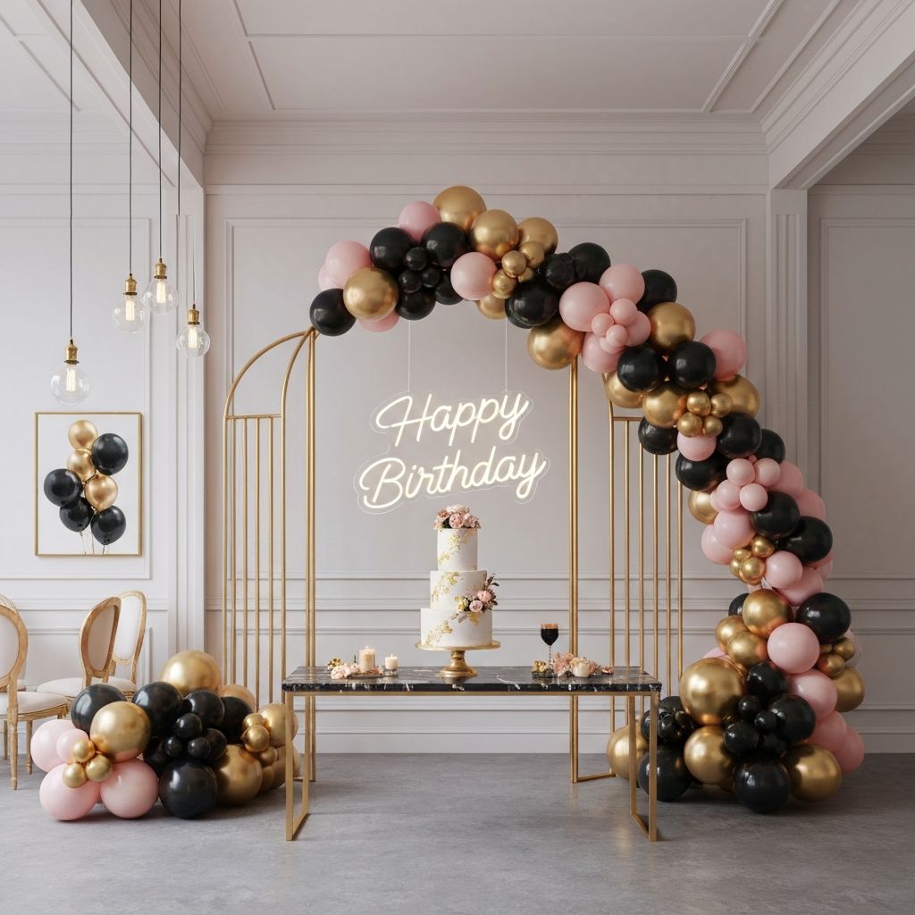 Birthday party setup