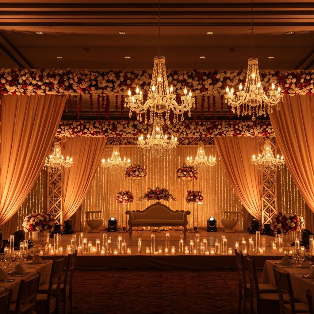 Luxury wedding stage decoration
